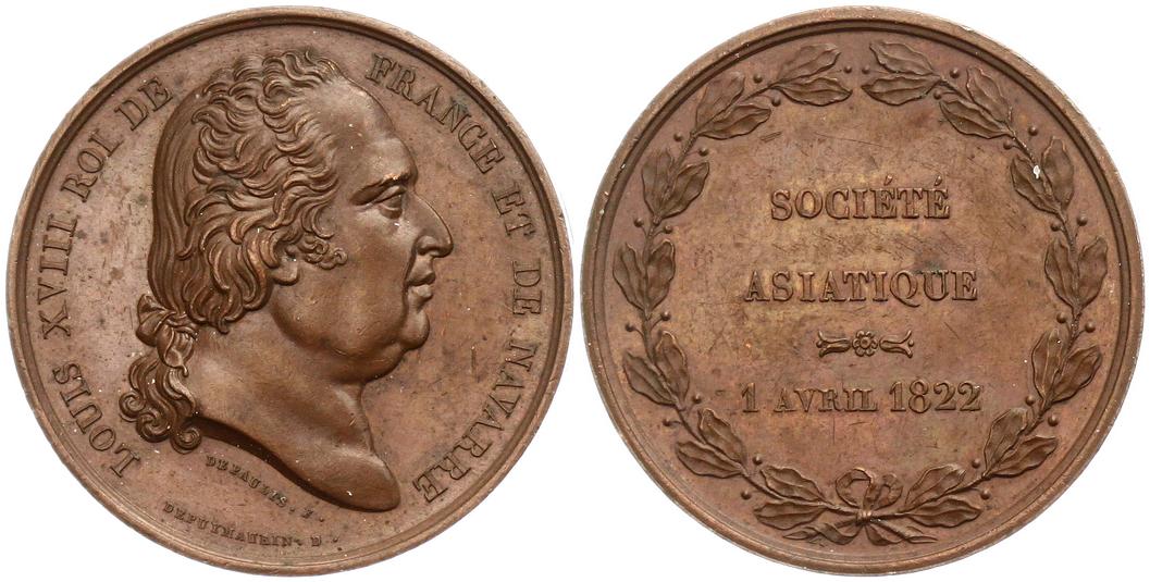 Foto Frankreich Bronzemedaille 1822 v