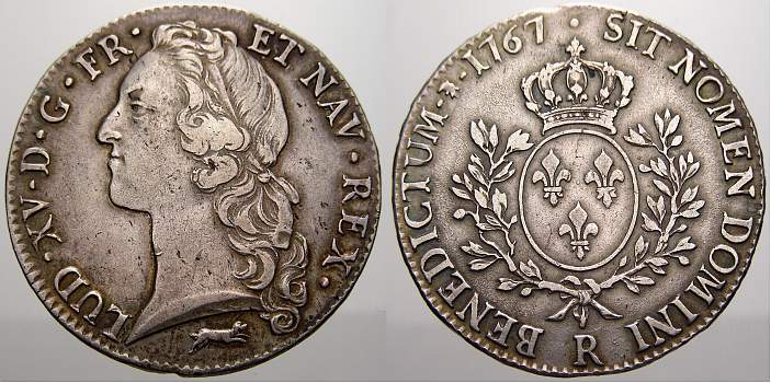Foto Frankreich Ecu au bandeau 1767 R