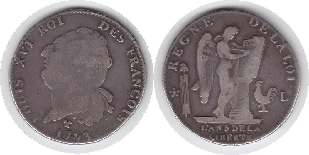 Foto Frankreich Ecu de 6 Livres 1793