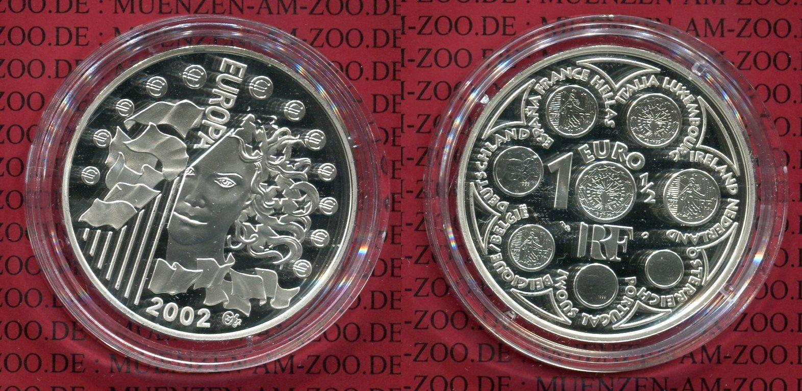 Foto Frankreich France 1 1/2 Euro Silbermünze, 1,5 Euro 2002