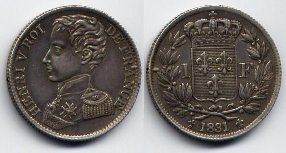 Foto Frankreich / France 1 Franc 1831