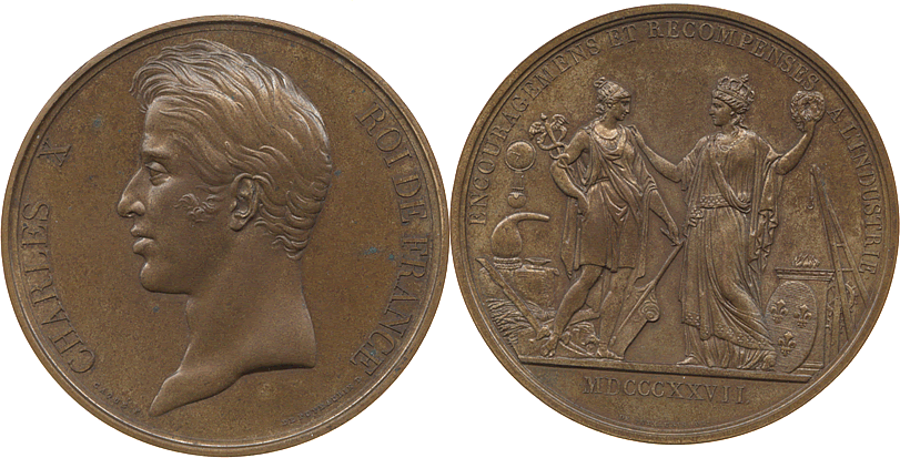 Foto Frankreich France Medaille 1827