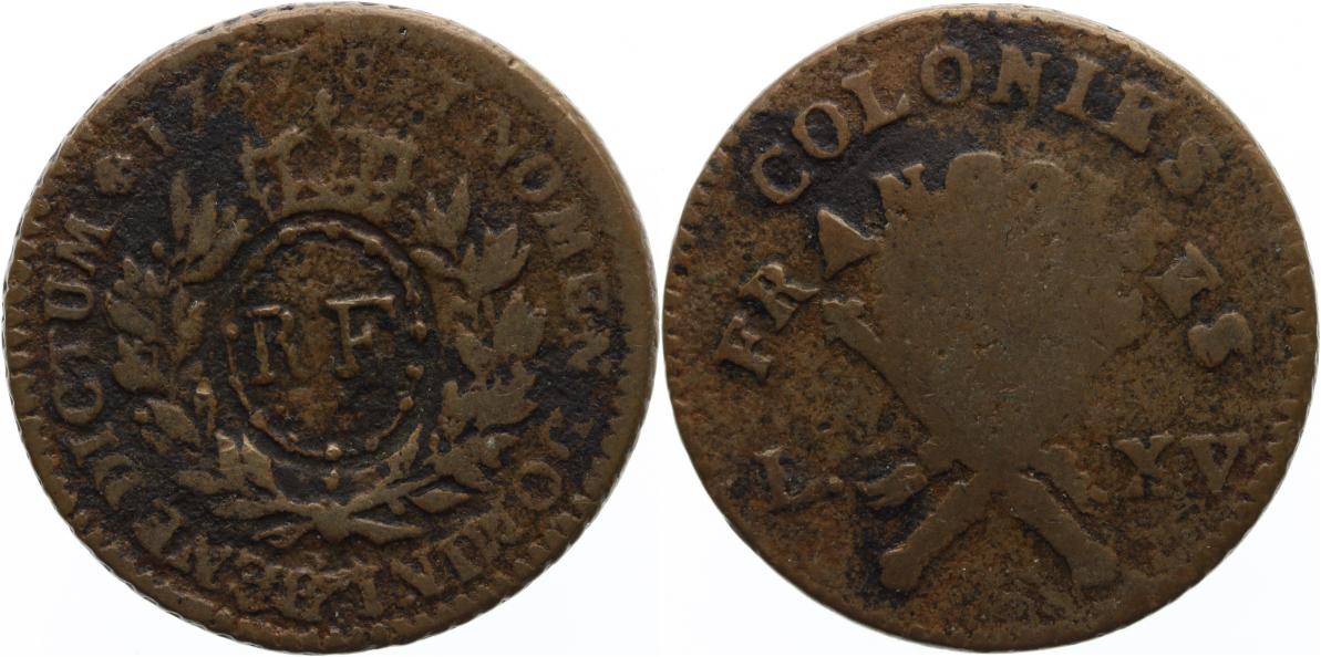 Foto Frankreich-Französische Kolonien Cu Sol 1767