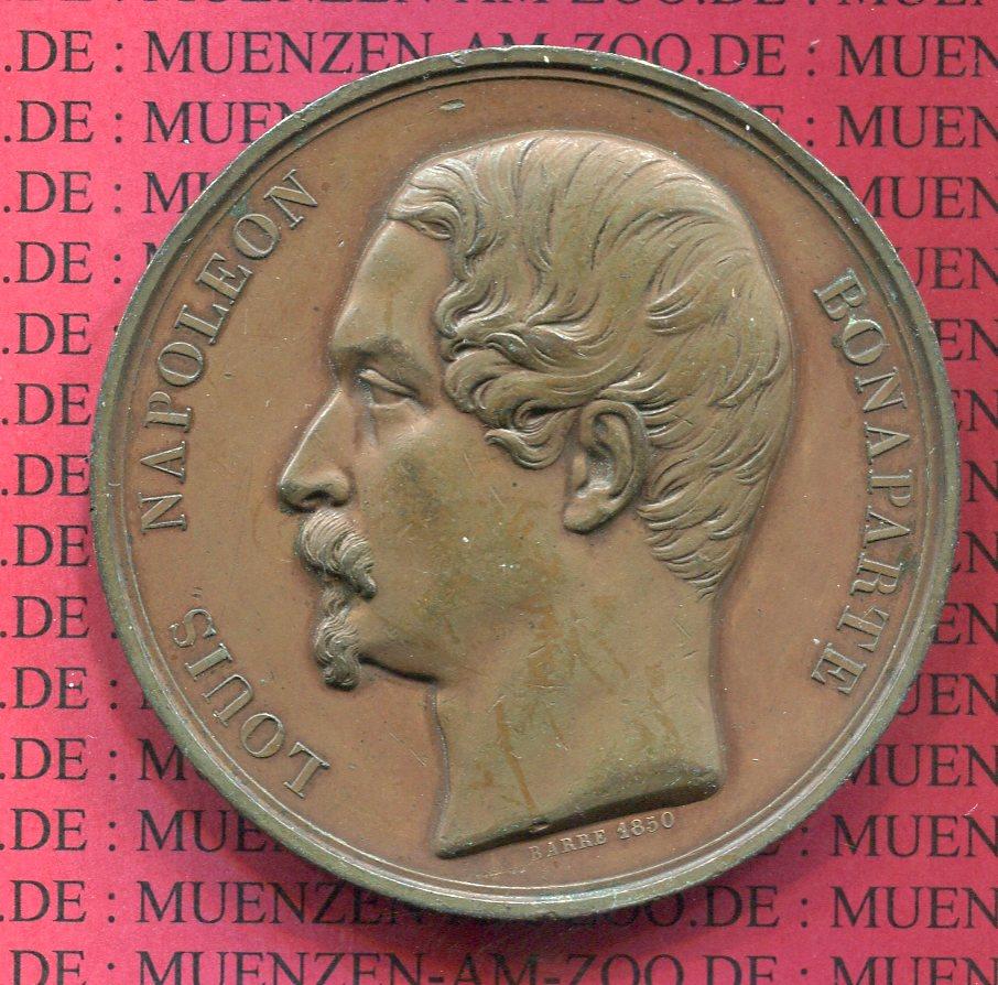 Foto Frankreich Kupfer Medaille Napoleon Präsident Wahl 1848/50