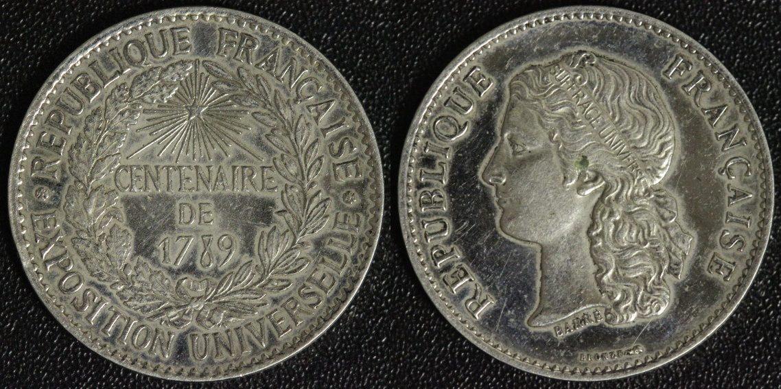 Foto Frankreich Medaille 1889