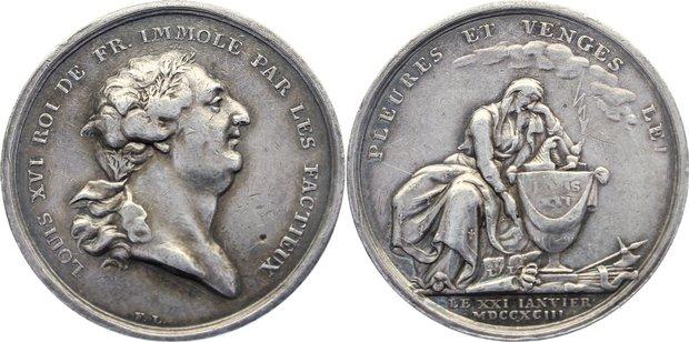 Foto Frankreich Silbermedaille 1793