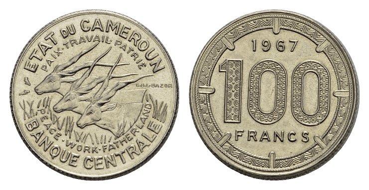 Foto Frankreich/Kolonien 100 Francs 1967