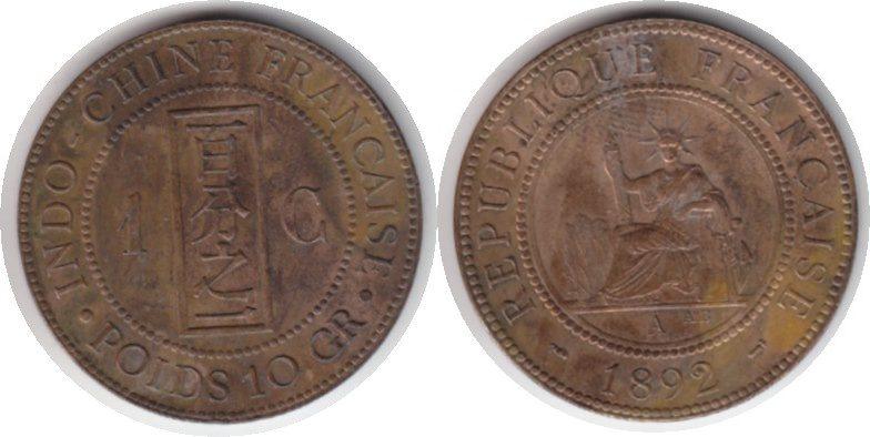 Foto Französische Kolonien Centime 1892
