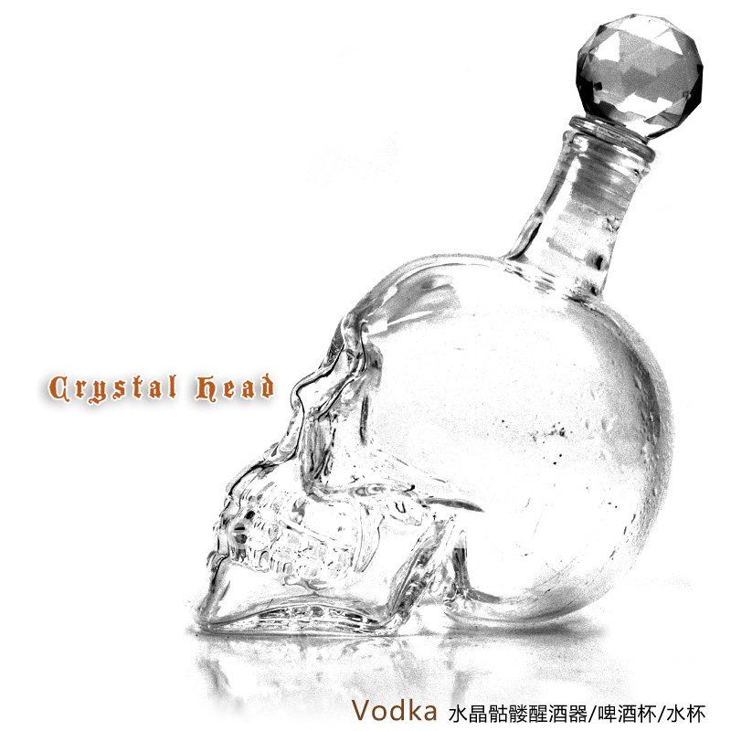 Foto frascos principales cristalinos 330ml de la cadera del cráneo de la vodka de /lot de las nuevas PC de la llegada 5