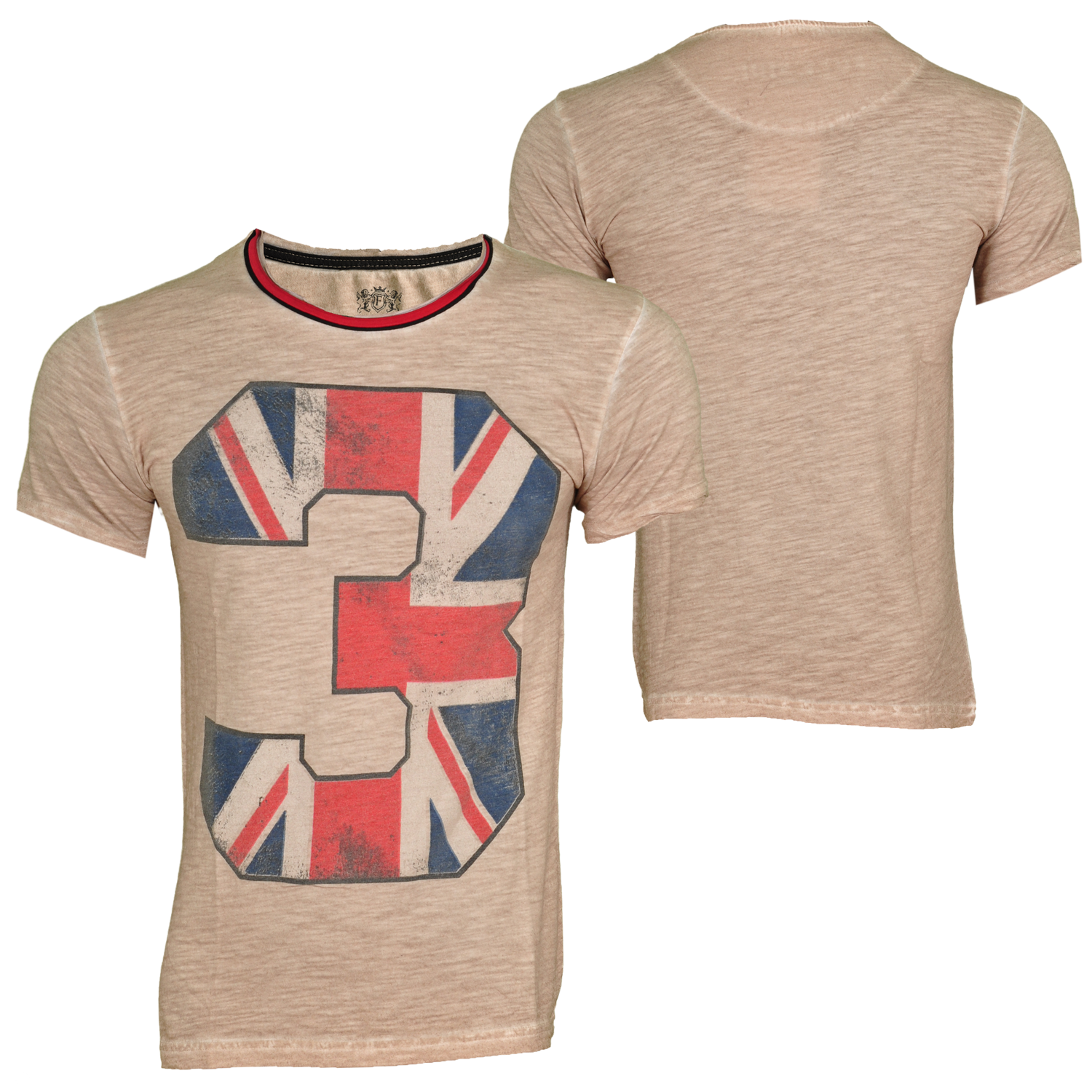 Foto Free Side Number 3 T-shirt Caqui
