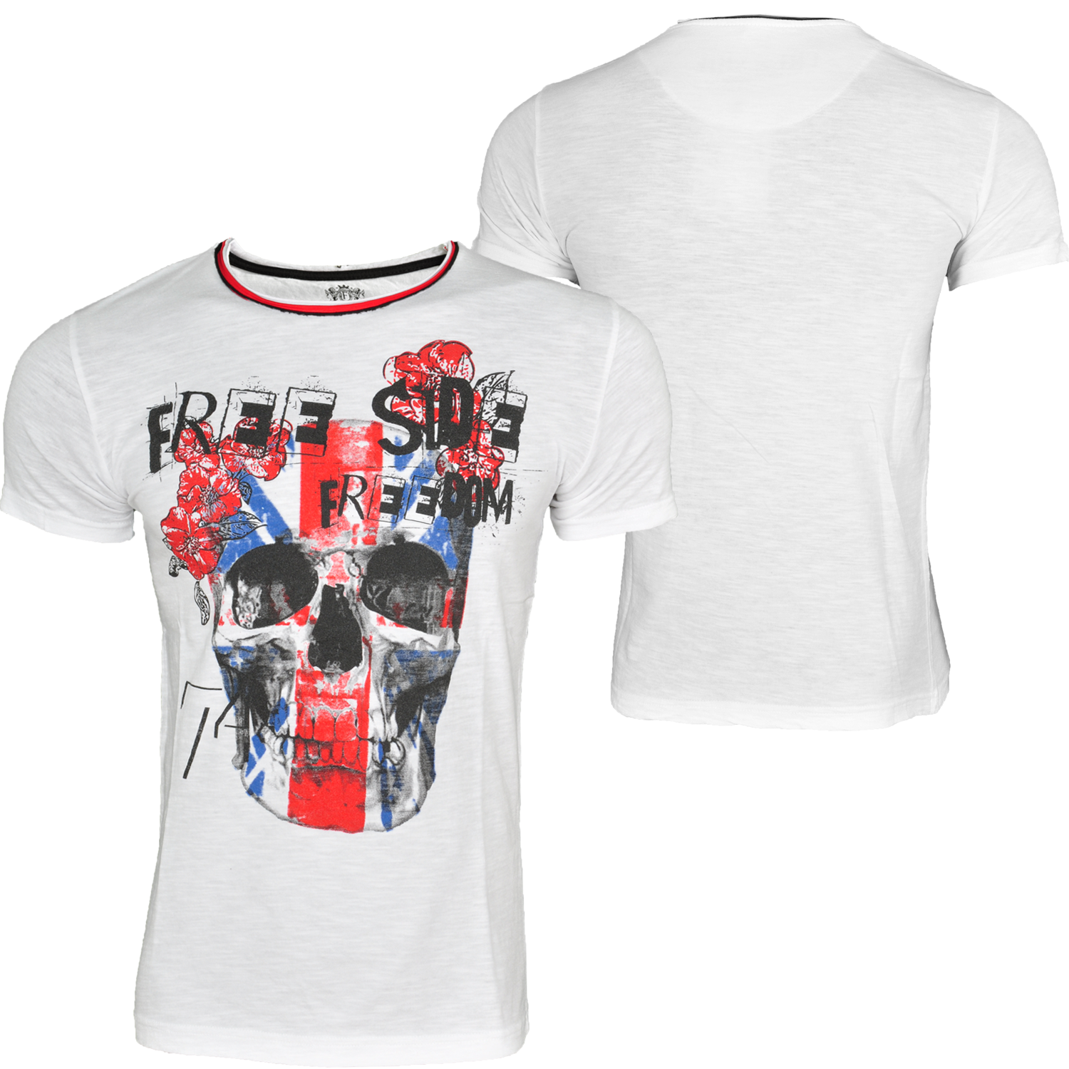 Foto Free Side Skull Head T-shirt Blanco
