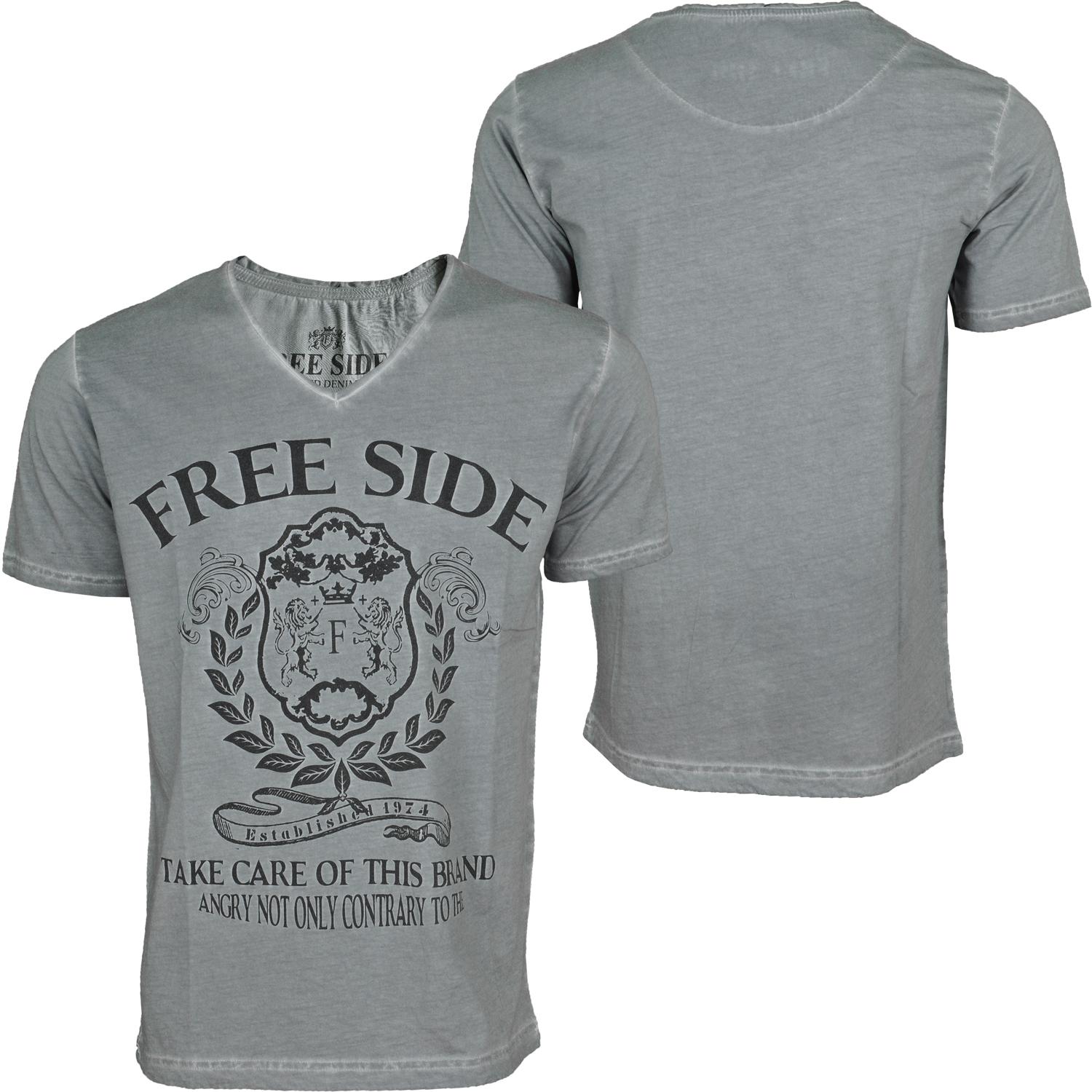 Foto Free Side Take Care Of This Brand T-shirt Gris