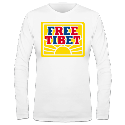 Foto Free Tibet Sign Camiseta Manga Larga Mujer