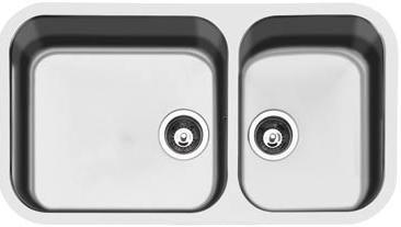 Foto Fregadero bajo marmol nayes 331260 inox, 2 cubetas 83 x 45 cm.