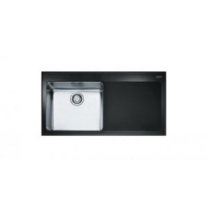 Foto Fregadero inox franke cristal kubus kbv-611/d negro