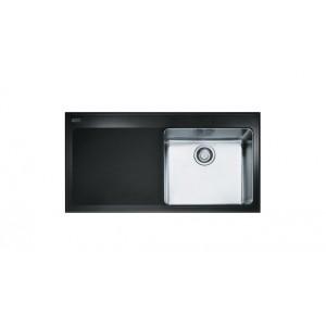 Foto Fregadero inox franke cristal kubus kbv-611/i negro