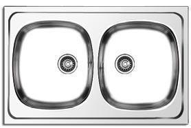 Foto Fregadero nayes clasica plus 33416.4 inox, 2 cubetas 80 x 43'5 cm.