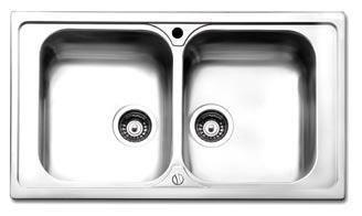 Foto Fregadero nayes sima 31516 inox, 2 cubetas, 86 x 50 cm.