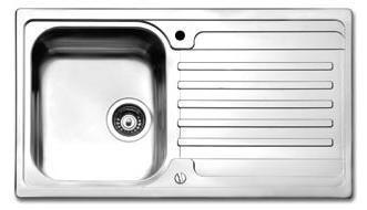 Foto Fregadero nayes sima 31517x inox texturado, 1 cubeta + escurridor 86 x