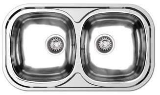 Foto Fregadero nayes soft 33616.2 inox, 2 cubetas 80 x 45 cm.