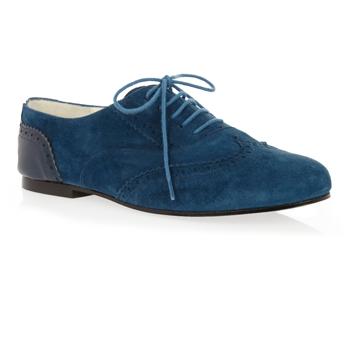 Foto French Sole Blue Patent;Suede;Nubuck Ballet Flat.