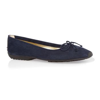 Foto French Sole Navy Nubuck Ballet Flat.