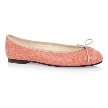Foto French Sole Pink Leather Ballet Flat.