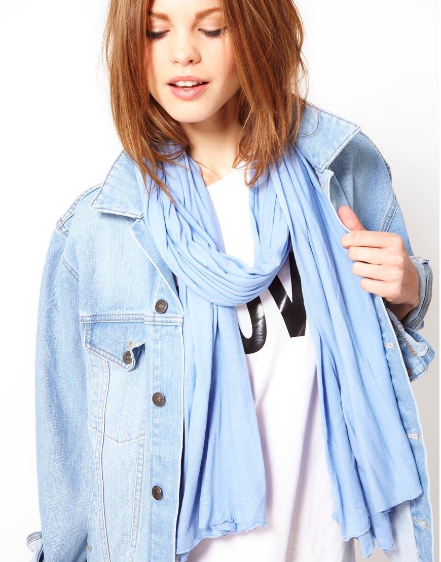 Foto Fular de punto suave de American Vintage Sky blue