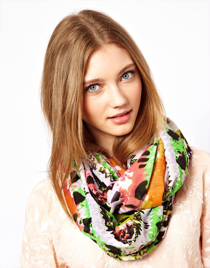 Foto Fular estampado Myi de Pieces Black-green