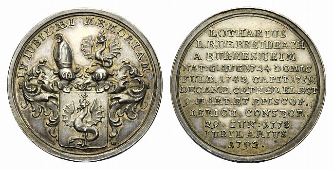 Foto Fulda-Bistum Ar-Medaille 1792