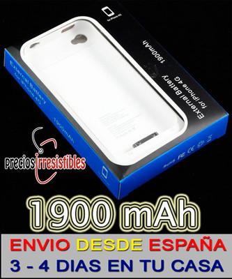 Foto Funda  Bateria Emergencia  Carcasa Externa Cargador Iphone 4 4g 4s Blanca