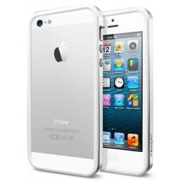 Foto Funda Bumper SPIGEN SGP Neo Hybrid EX Slim Metal para iPhone 5 - Plata