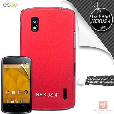 Foto Funda Carcasa Dura Con Logo Nexus 4 Rojo Granate Lg E960 Nexus 4+protector Panta