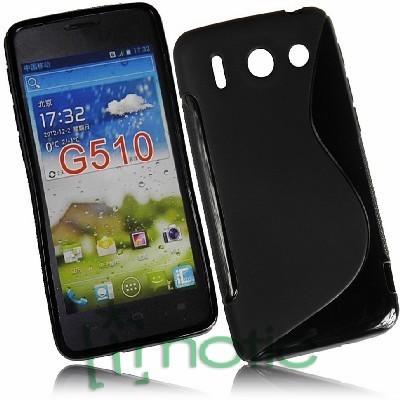 Foto Funda Carcasa Gel Negra Para Huawei Ascend G510 / Orange Daytona Negro Diseño S
