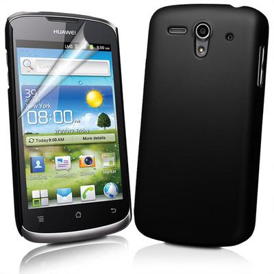 Foto funda carcasa huawei ascend g300 u8815-u8818 dura lisa negra+protector pantalla