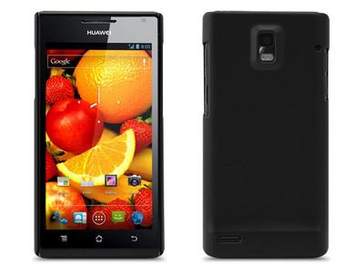 Foto Funda Carcasa Huawei Ascend P1/u9200 Dura Lisa Negra+protector Pantalla
