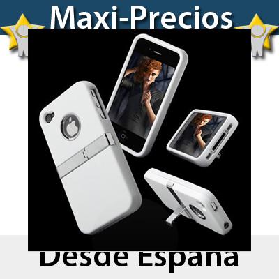 Foto Funda Carcasa Iphone 4s 4 S 4g 4 Soporte Blanco Blanco Cromada