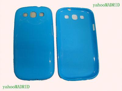 Foto Funda Carcasa Movil Samsung Galaxy Siii S3 I9300  Gel Brillo Azul