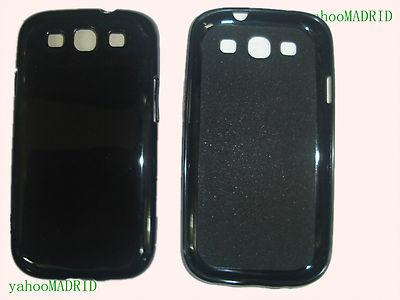 Foto Funda Carcasa Movil Samsung Galaxy Siii S3 I9300  Gel Brillo Negro