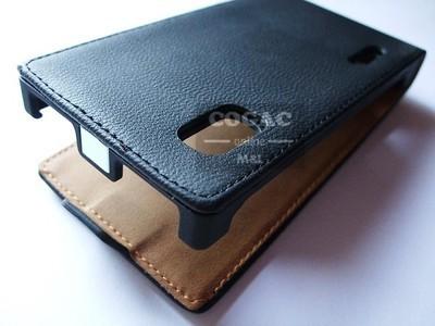 Foto Funda Carcasa Piel Negra Hq-gt Lg Optimus L5 E610-e612 Protector Leather Case