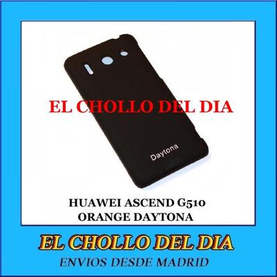 Foto Funda Carcasa Rigida Negra Huawei Ascend G510  Orange Daytona Negro Con Logo