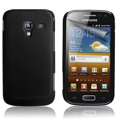 Foto Funda Carcasa Samsung Galaxy Ace 2 I8160 Dura Lisa Negra+protector Pantalla