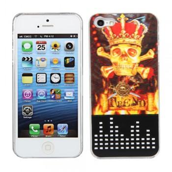 Foto funda carcasa trasera dura led luz flash calavera para iphone 5