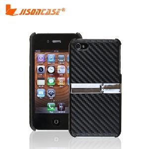 Foto Funda con stand iphone 4 4s carbono negro