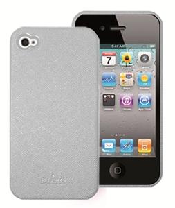 Foto funda cover plata apple iphone 4 puro (piel)