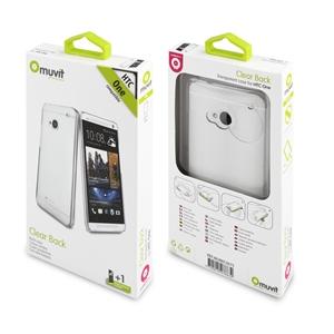 Foto funda cristal transparente + protector de pantalla htc one muvit