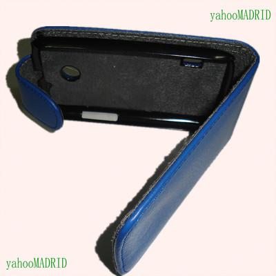 Foto Funda Cuero + Protector Carcasa Huawei U8650  Azul