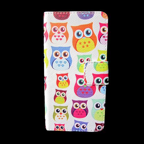 Foto Funda Cuero Orange Daytona Huawei Ascend G510 Cartera Buhos
