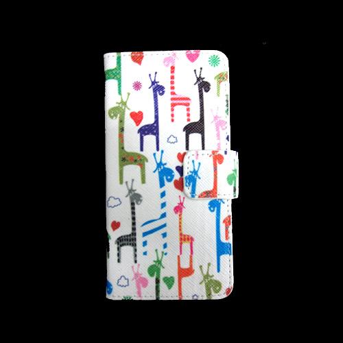 Foto Funda Cuero Orange Daytona Huawei Ascend G510 Cartera Jirafas