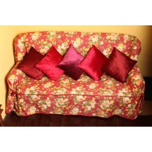 Foto Funda de sofá campiña roja